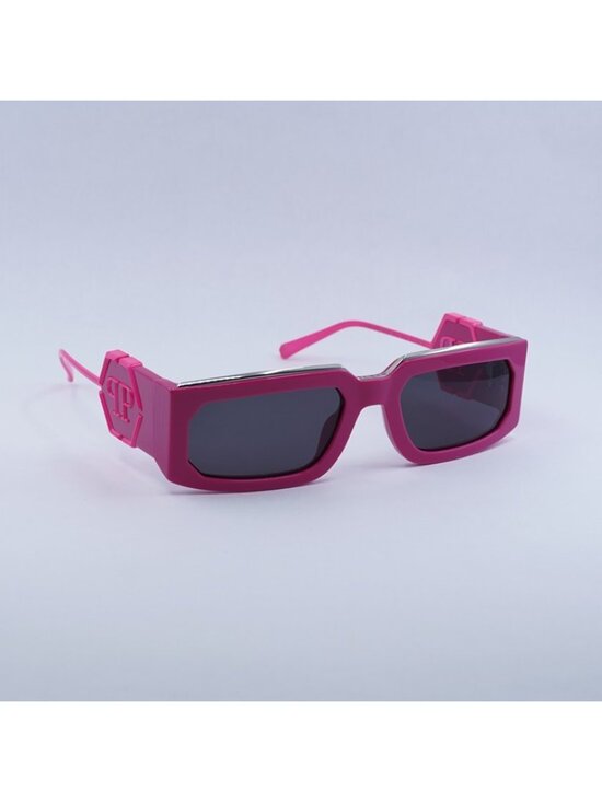 Philipp Plein SPP119M Rose Venus 07BE Sunglasses Fuchsia Rectangle Frame main image 8